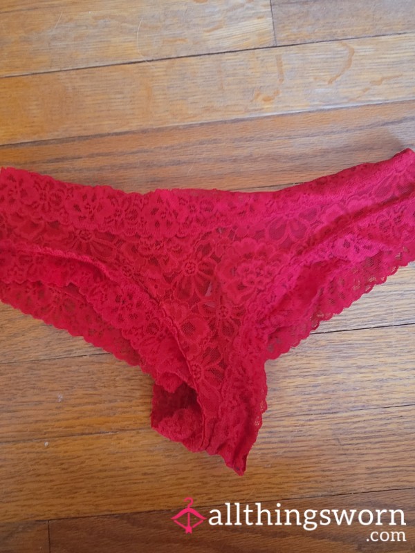 [023] S**y Red Lace Panties