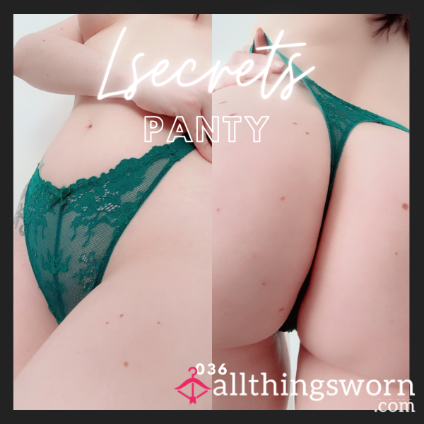 036 Teal Lace Thong