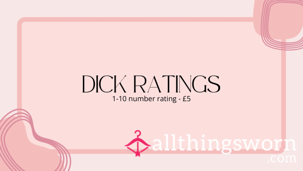 1-10 Numbered D*ck Ratings