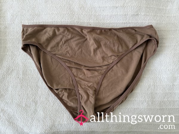 (1) Available. Well Worn Tan Briefs. Extra Days $5/each.