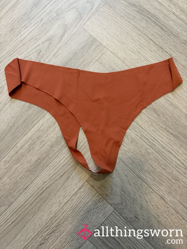 1 Day Princess Worn Terracotta Thong 💕