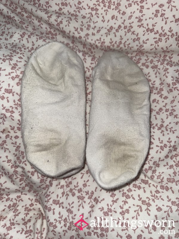 1 Day Wear Of Brand New White Socks