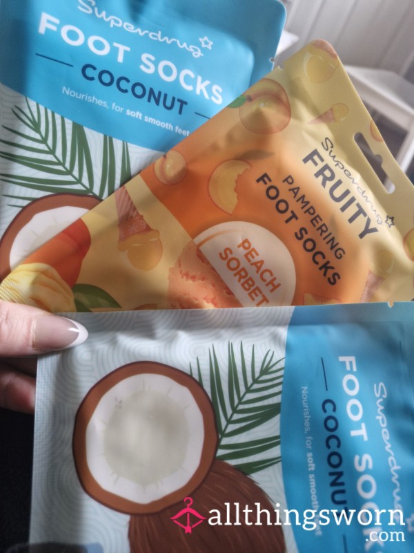1 Hour Worn Nourishing Foot Masks With Creamy Lotion Inside 😜💦🦶