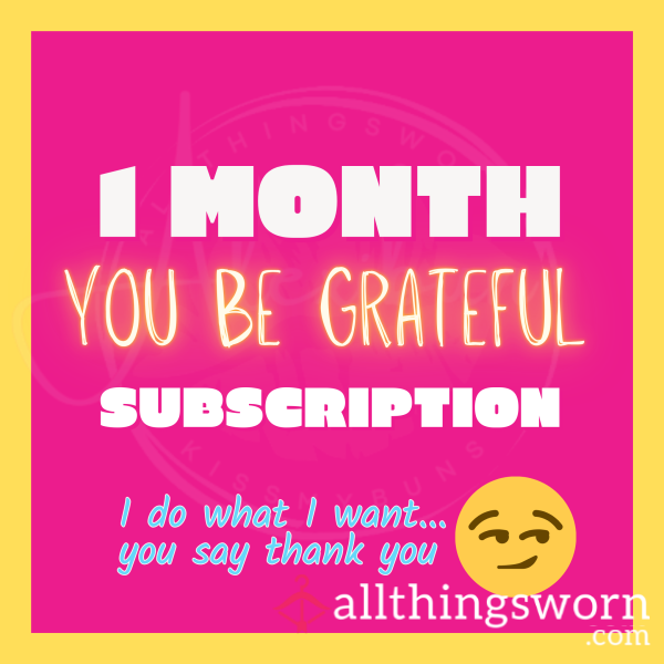 1 Month Of You Being Grateful 😏 (Tasks, Content + More)