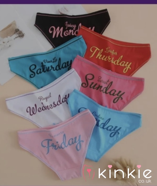 1 Panty A Day For A Week 🩲 ( Less Than £10 A Pair )