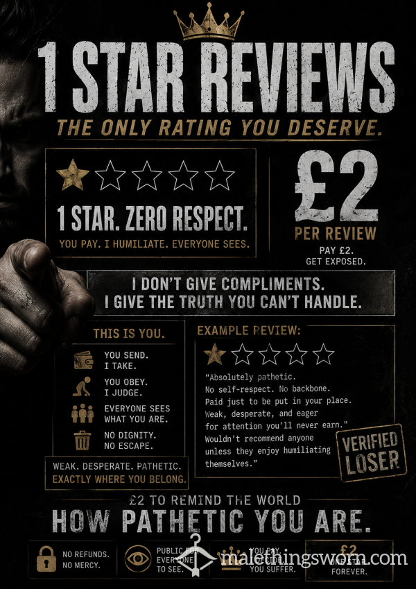 1 ⭐️ Review For You Pathetic 🐷’s