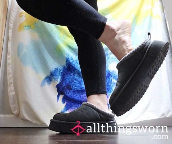 1 Week Wear Platform Ugg Slides