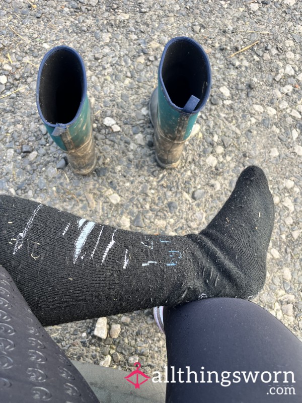 1 Week Worn Sweaty Boot Socks