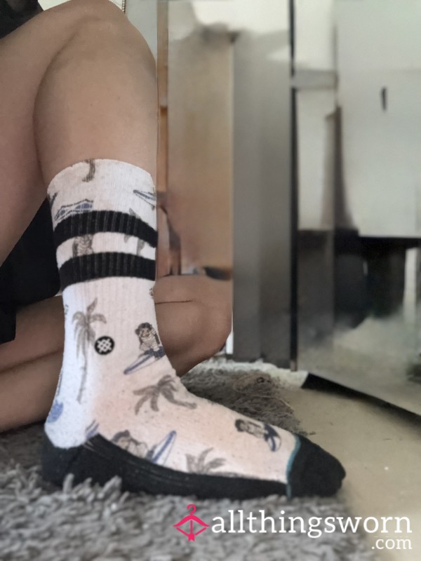 1 Worn Stance Sock With Real Fake Tan Stains — Only For True Fans