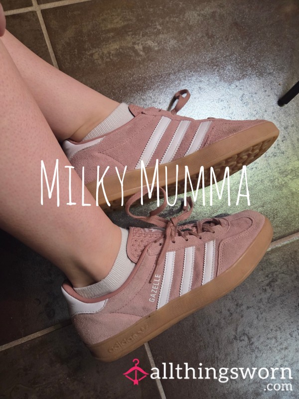 10 Mins Of ASMR Squeaky Pink Adidas Gazelles Shoe Play