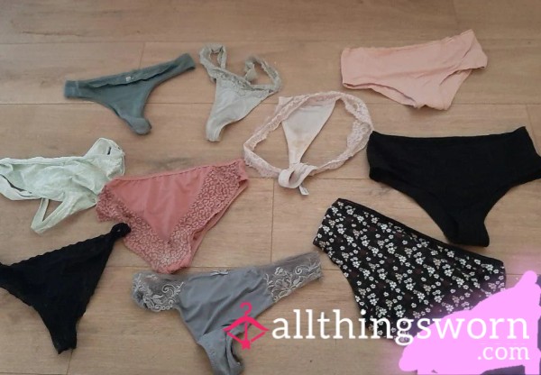 10-pack Panties! Worn And Unwashed ❤️