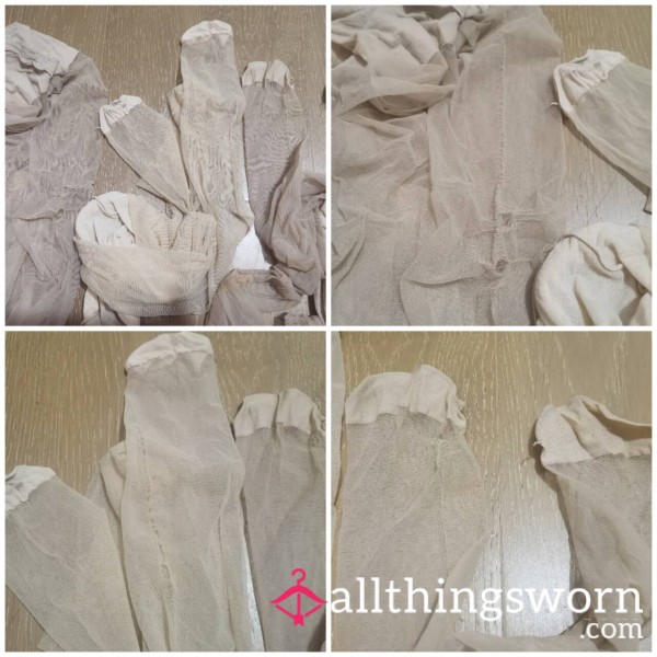 $10 Per Pair | 3 For $20 - Snagged Nude Pantyhose