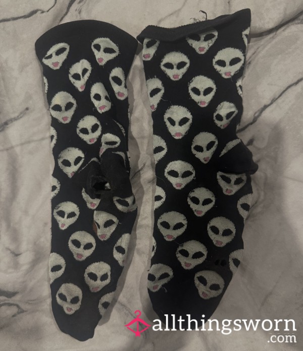 10 Year Old Glow In The Dark Alien Socks