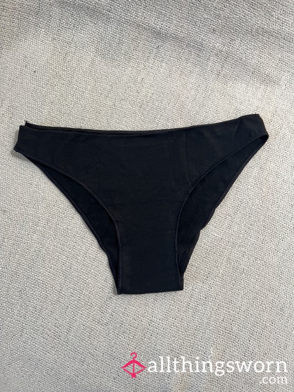 100% Cotton Black Cheeky Panty - Worn To Your Liking 🖤