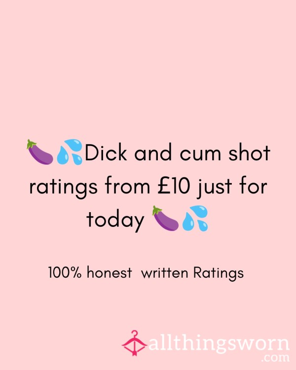 100% Honest D*ck Ratings Sunday Deal