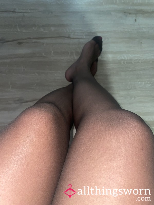 100% Nylon Barely Black Tights – Soft & Sheer
