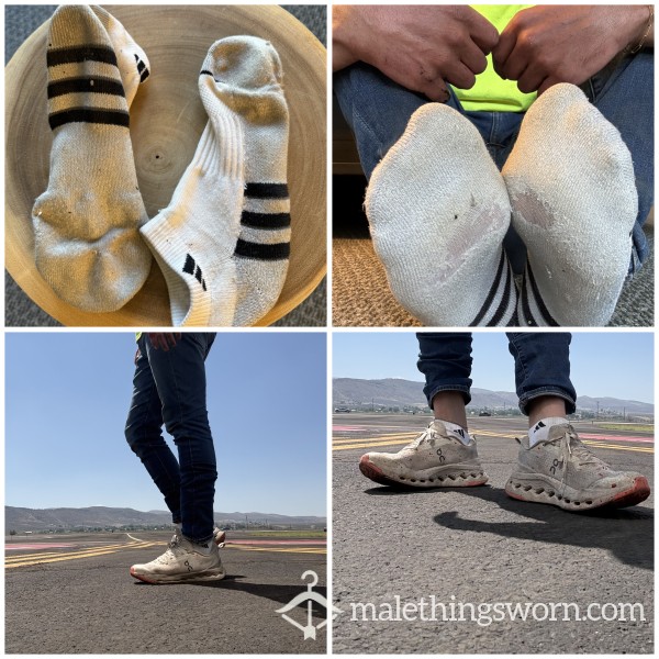11.5 Hour Hot And Sweaty Asphalt Worker Socks.