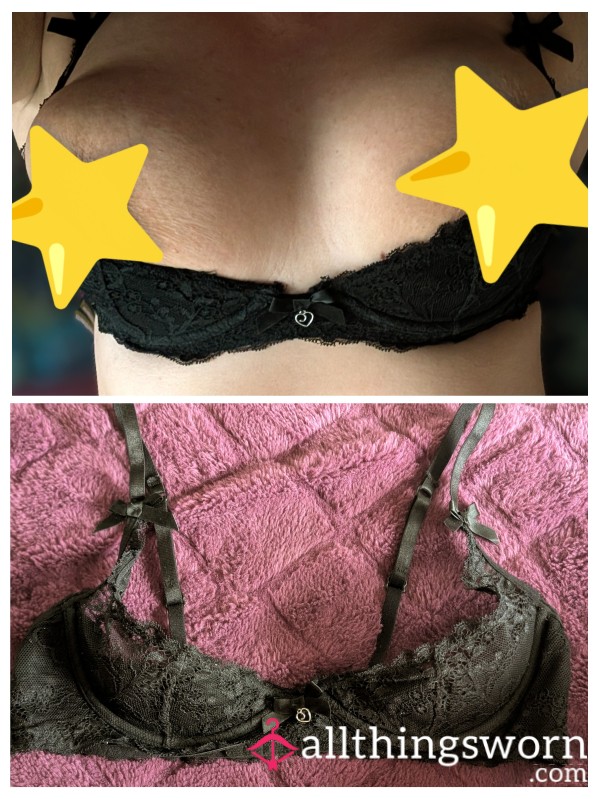 1/2 Cup Black Lace Bra
