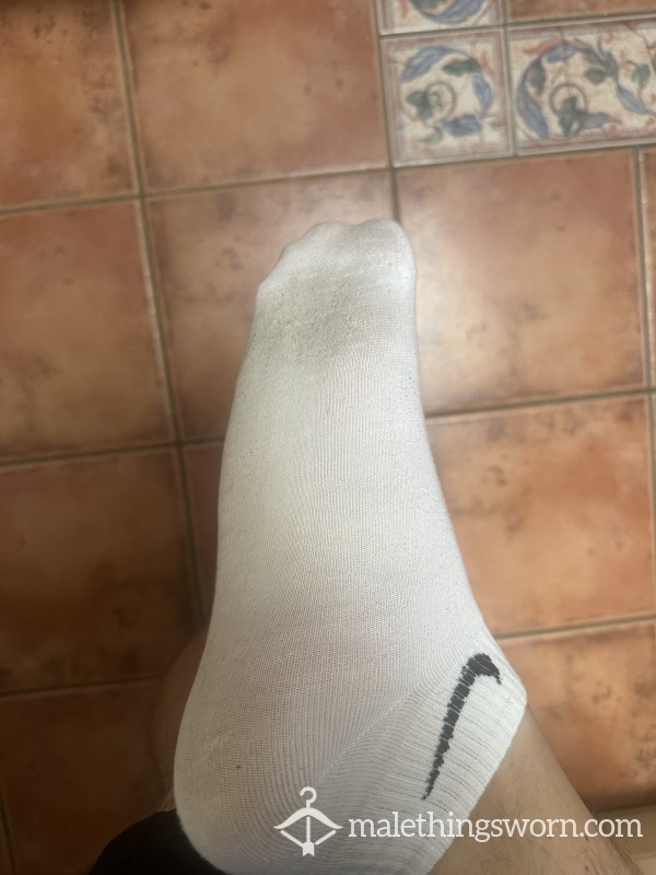 12-Hour Sweaty Work-Worn Nike Trainer Socks – Hot, Damp & Musky