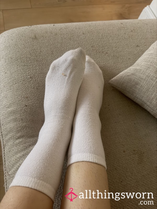 12 Hour Worn White Socks