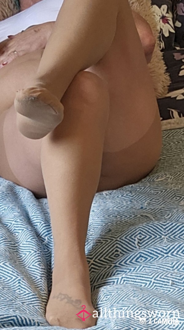 15 Denier Caramel Nylons Well Worn And Smelling Of Goddess Scent.