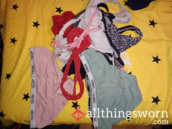 15 Worn Panties Mega Bundle Only £100