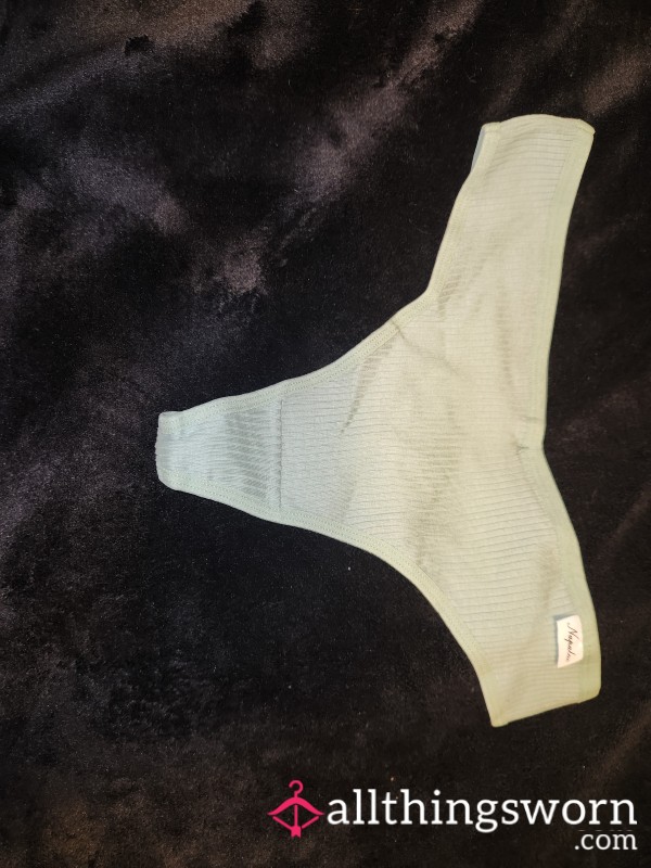 16-18hr Cotton Green Thong!