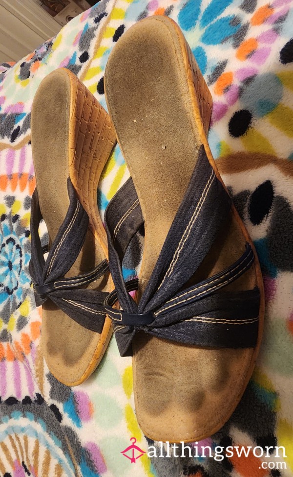 16 Year's Old Well Worn Navy Blue 💙 Wedges
