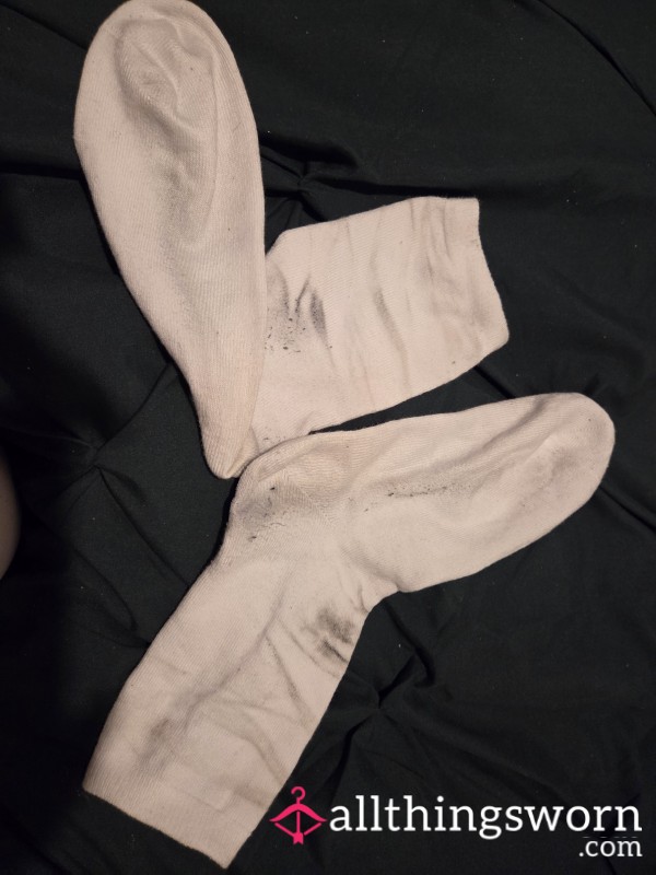 19 Hour Wear Sweaty Rave Day White Crew Socks