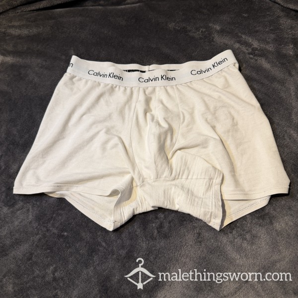 19y/o Stud: White Calvin Kleins – Sweaty & Leaked 🩲💦