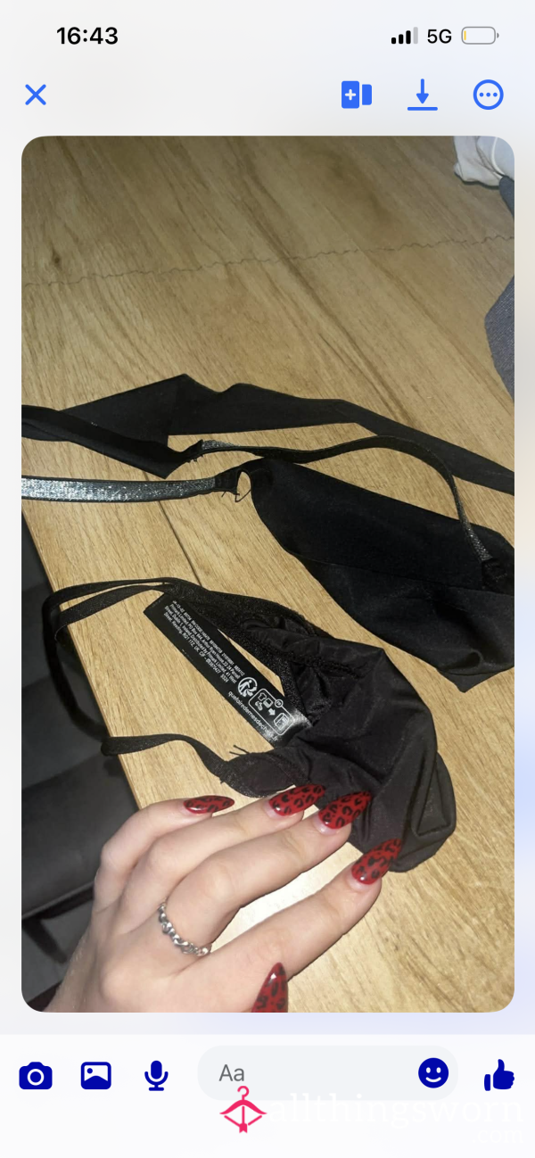 2 Black Thongs Bundle🖤- 1 Day Wear