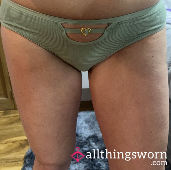 Green Thong With Heart Detail 💋 Custom Your Wear Now! 💋