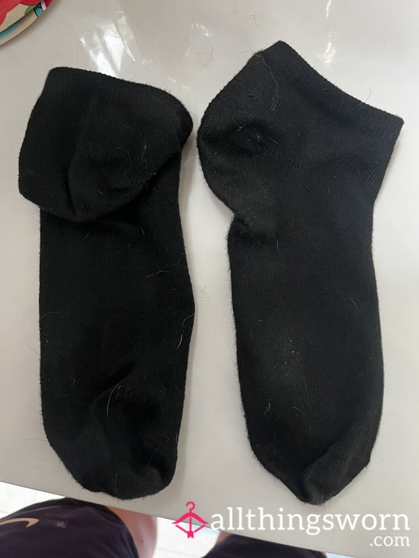 2 Day Used Black Socks
