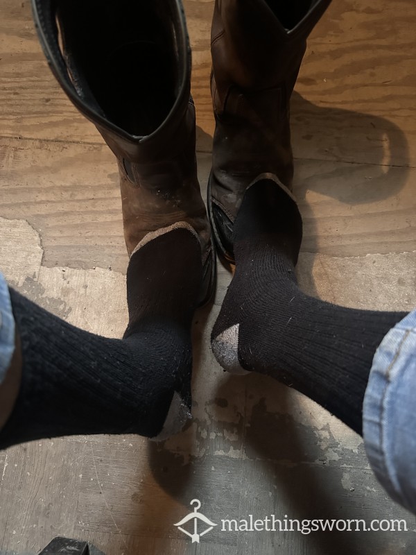 2 Day Worn Black Socks - Customizable $+