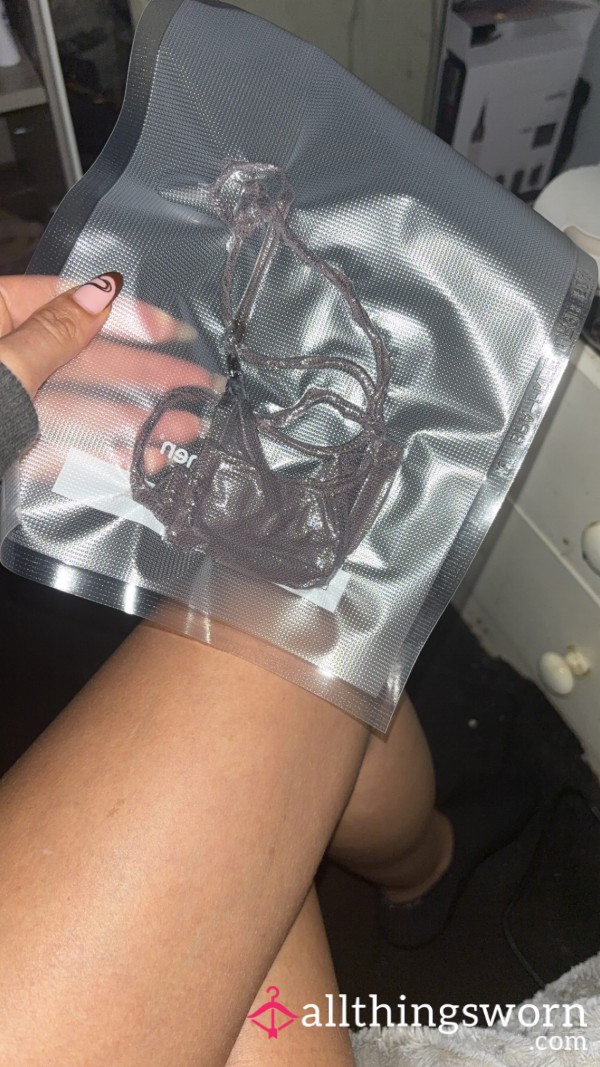 2 Day Worn Brown Gstring 🐻-ready To Ship