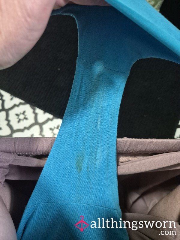2 Day Worn Dirty And Creamy Blue Panties