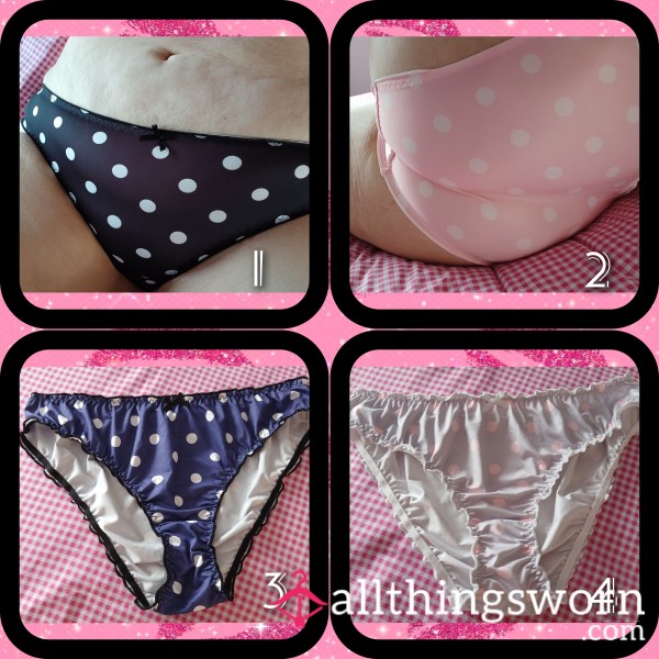 2 Day Worn, Spotty, Hottie Panties... Super Soft With Frill 🩷