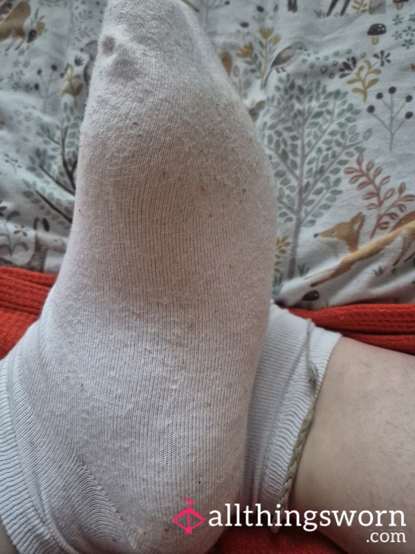 2 Day Worn White Trainers Socks 🧦