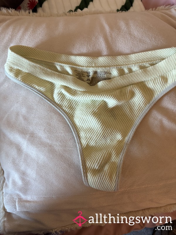 2 Days Worn Yellow Panties