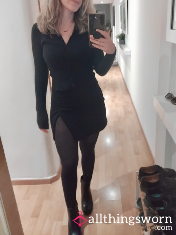 2 Days Worn Black Tights Pantyhose