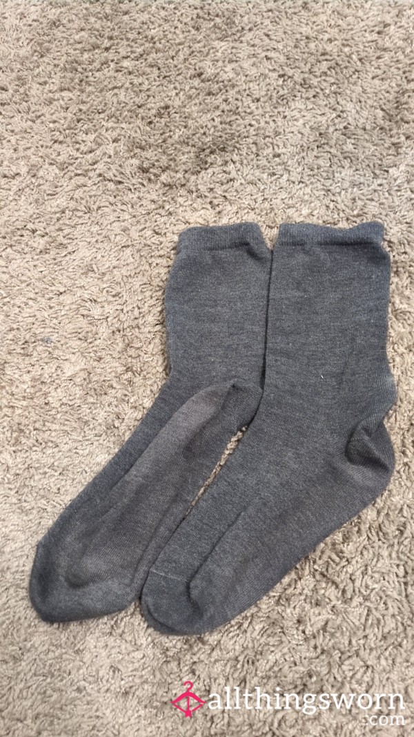 2 Days Worn Gray Socks