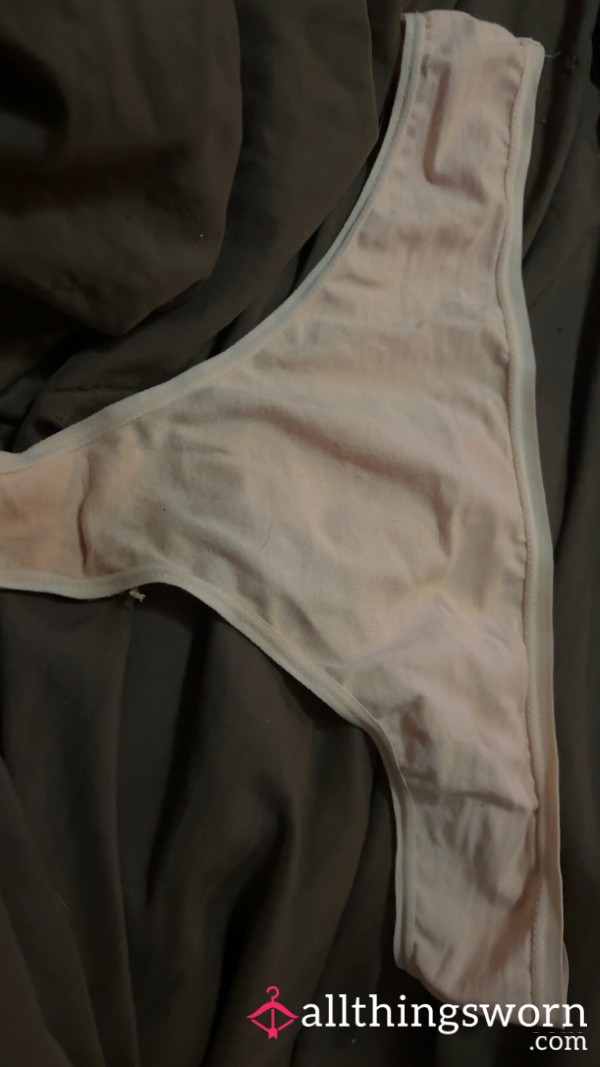 2 Days Worn Pink Cotton Thong