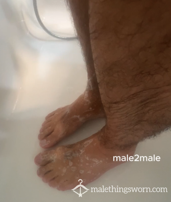2 Min Of Close Up Feet Washing