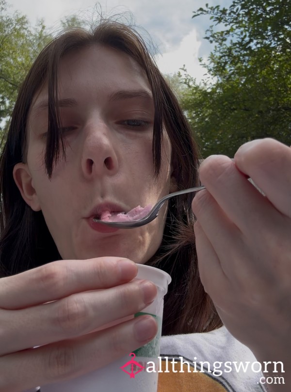2 Mins, Slurping And Messily Eating Ice Cream