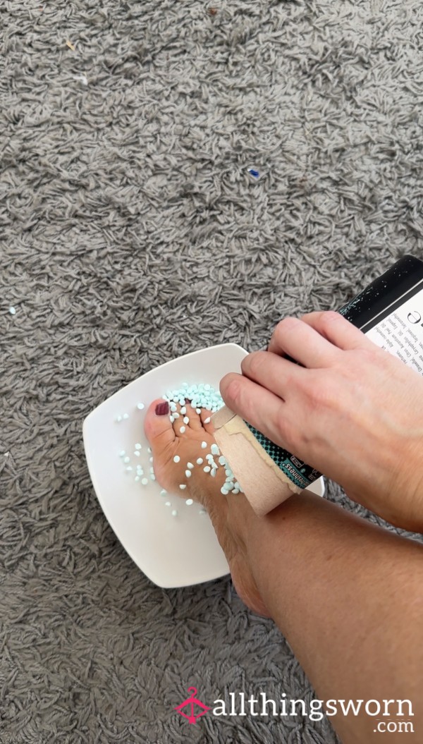 2 Minute Video Of Me Wiggling My Toes In Lenor Beads
