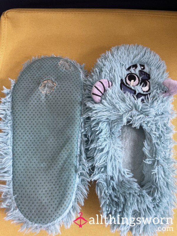 Worn-Out Monster Slippers – Full Of Scent & Sole Holes 👣