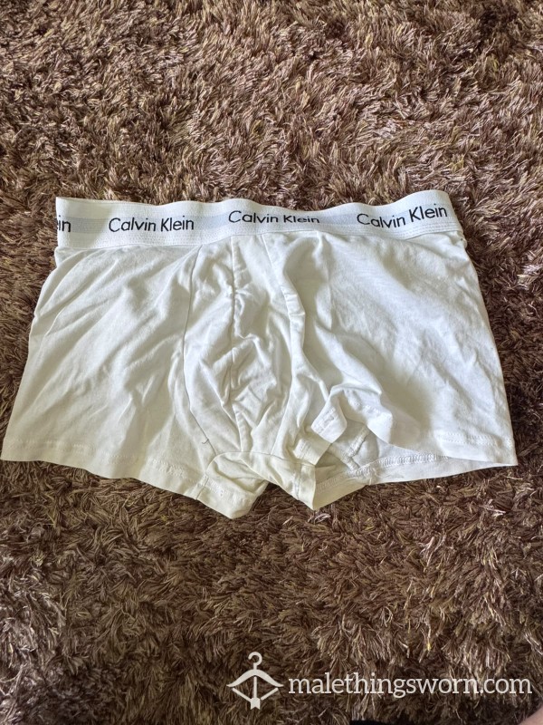 💥 2-Pack Calvin Klein Boxers (White & Black) Worn For 24h 💥