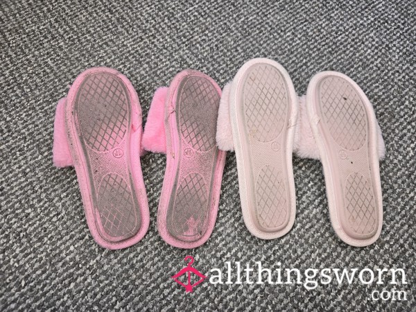 2 Pairs Of Old Primark Slippers