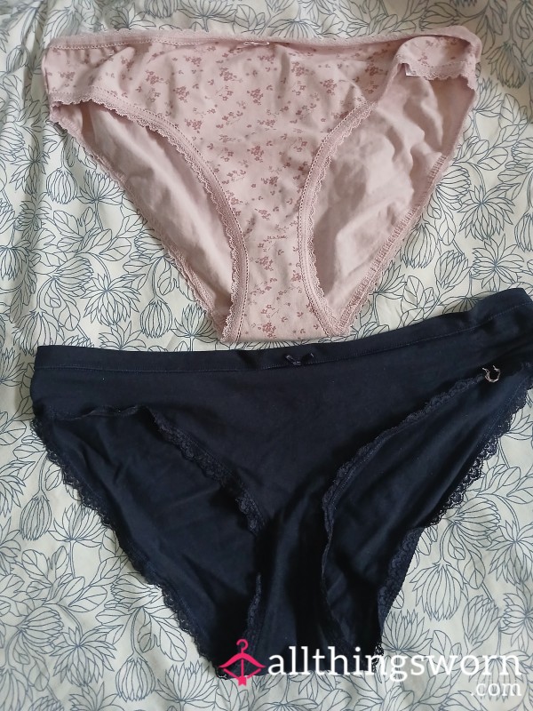 2 Pairs Of Soft Worn Cotton Panties