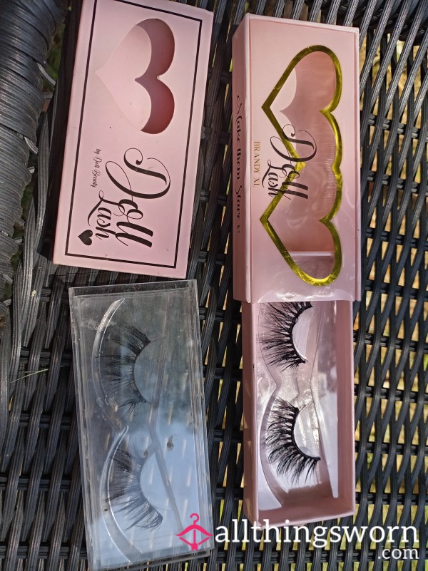 2 Pairs Well Used Used Doll Lash Eyelashes